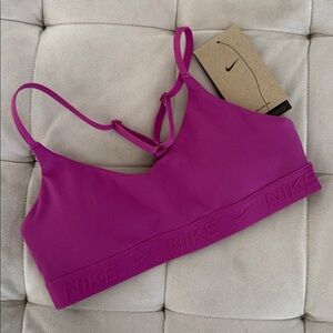 Nike Kids Magenta Sports Bra (M)